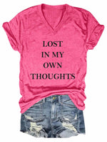 Women's Lost In My Own Thoughts V-Neck T-Shirt