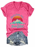 Women's Girls Trip Lake Tahoe 2022 V-Neck T-Shirt