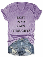 Women's Lost In My Own Thoughts V-Neck T-Shirt