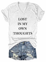 Women's Lost In My Own Thoughts V-Neck T-Shirt