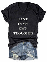 Women's Lost In My Own Thoughts V-Neck T-Shirt