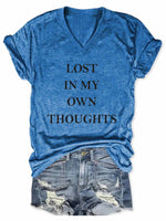 Women's Lost In My Own Thoughts V-Neck T-Shirt