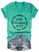 Women's Girls' Weekend 2022 V-Neck T-Shirt