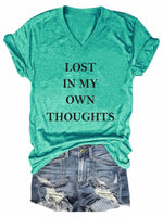Women's Lost In My Own Thoughts V-Neck T-Shirt